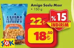 AMİGO SOSLU MISIR 150 G CİPS AMİGO SOSLU MISIR 150 G CİPS